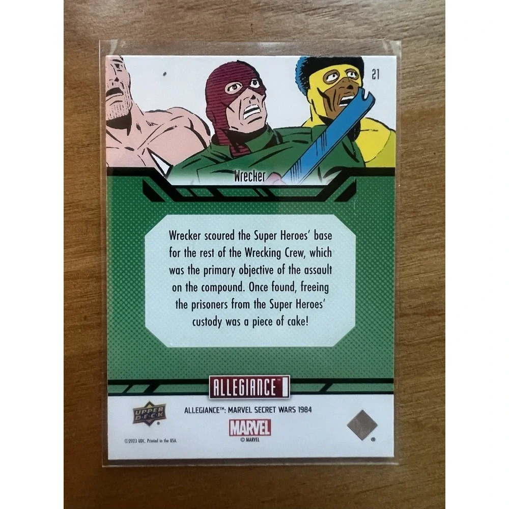 2024 Upper Deck‎ Marvel Allegiance Secret Wars Card #21 Wrecker